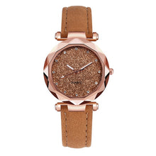 Load image into Gallery viewer, Casual Women Romantic Starry Sky Wrist Watch Leather Rhinestone Designer Ladies Clock Simple Dress Gfit  Montre Femme@50