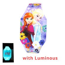 Load image into Gallery viewer, New Luminous Princess Elsa Child Watches For Girl Avengers Captain LED Watch Kids Student Electronic Watch Clock Reloj Infantil