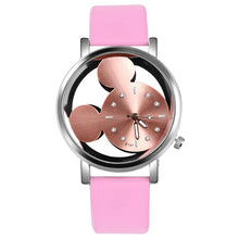 Load image into Gallery viewer, New Cartoon Watches Mickey Mouse Luxury Fashion Women&#39;s Watches Leather Ladies Watch Clock reloj mujer bayan kol saati relogio