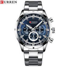 Load image into Gallery viewer, Relogio Masculino CURREN Business Men Watch Luxury Brand Stainless Steel Wrist Watch Chronograph Army Military Quartz Watches