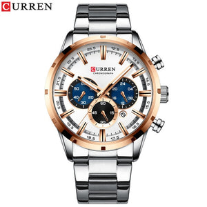 Relogio Masculino CURREN Business Men Watch Luxury Brand Stainless Steel Wrist Watch Chronograph Army Military Quartz Watches