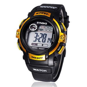 2019 Waterproof Children Boy Multifunction Boy Digital LED Sports Waterproof Wrist Watch Kids Alarm Date Electronic Watch Gift Q