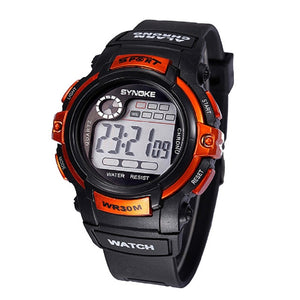 2019 Waterproof Children Boy Multifunction Boy Digital LED Sports Waterproof Wrist Watch Kids Alarm Date Electronic Watch Gift Q