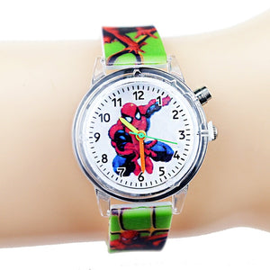Spiderman Children Watches For Kids Colorful Flash Light Electronic Girl Boys Watch Birthday Party Gift Clock Wrist Dropshipping