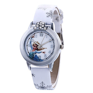 New Style Princess Elsa Child Watches Cartoon Anna Crystal Princess Kids Watch For Girls Student Children Clock Wrist Watches