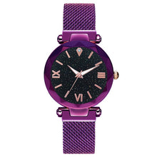 Load image into Gallery viewer, Luxury Women Watches Fashion Elegant Magnet Buckle Vibrato Purple Ladies Wristwatch 2019 New Starry Sky Roman Numeral Gift Clock