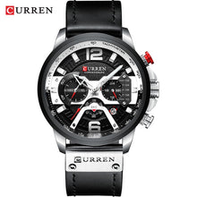 Load image into Gallery viewer, CURREN Watch Mens Watches Top Brand Luxury Men Casual Leather Waterproof Chronograph Men Sport Quartz Clock Relogio Masculino