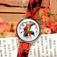 Load image into Gallery viewer, 2019 Spiderman Children Watches Cartoon Electronic Colorful Light Source Child Watch Boys Birthday Party Kids Gift Clock Wrist