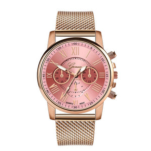 Hot Selling GENEVA Women's Casual Silicone Strap Quartz Watch Top Brand Girls Bracelet Clock WristWatch Women Relogio Feminino F